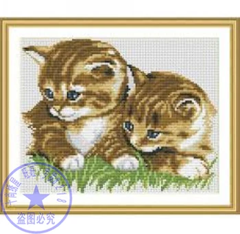 

Needlework,DIY Cross Stitch,Sets For Embroidery kits,11CT&14CT,Two kittens