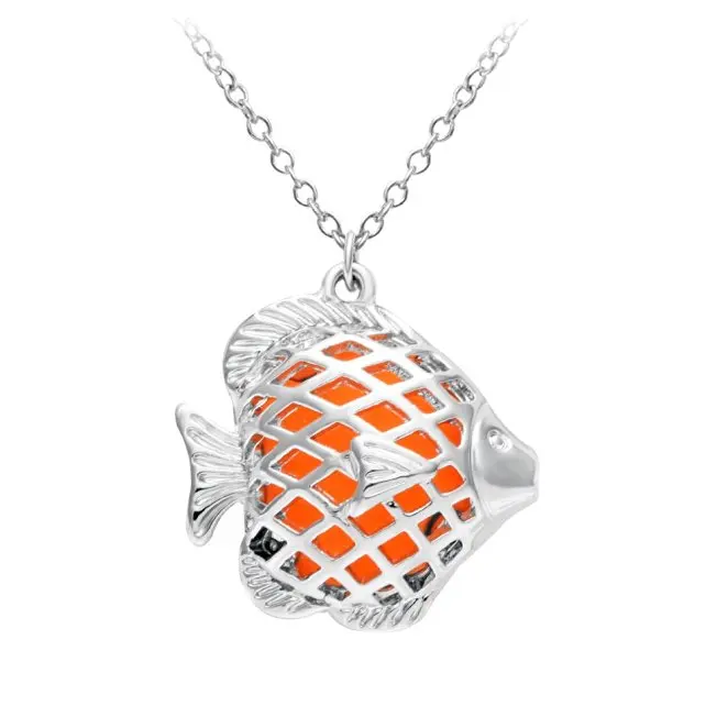 

2016 New Fashion Lovely tropical fish Luminous Charm Pendant Necklace Glow in the Dark Necklace
