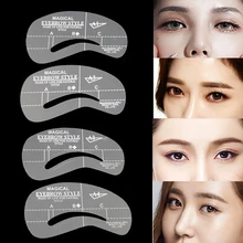 4pcs different Styles Eyebrow Template Grooming Stencil Kit Grooming Stencil KitMakeUp Shaping Eyebrow Template 90 90 dh82hm86 sr17e dh82hm87 sr17d dh82qm87 sr17c sr13h sr13j stencil template