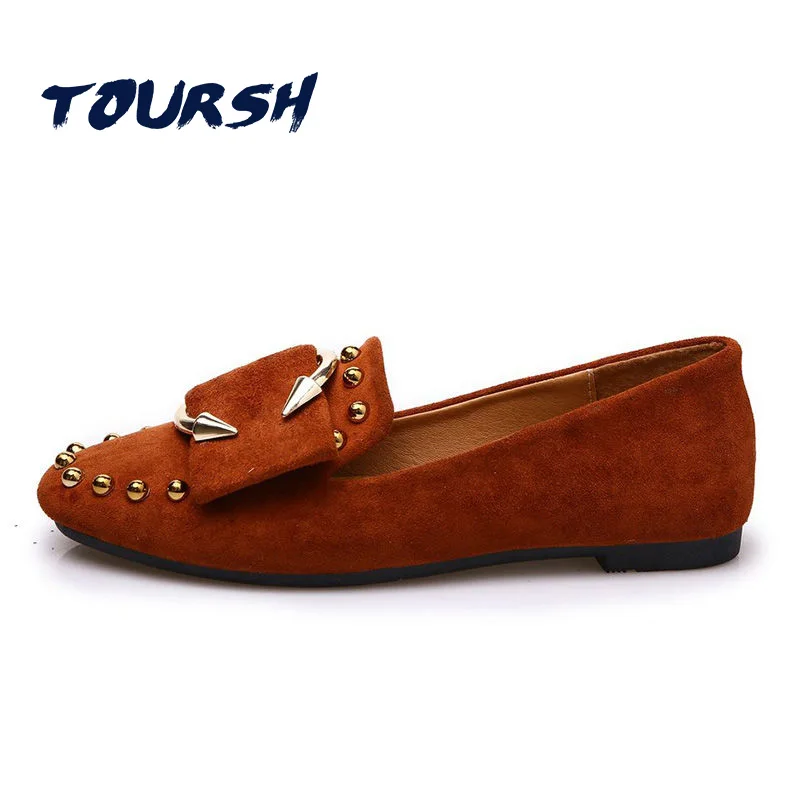 

TOURSH Korean Fashion 2018 Spring Women Flats Shoes Ladies Ballet Princess Shoes For Casual Slip-On Sneakers Tenis Feminino 328