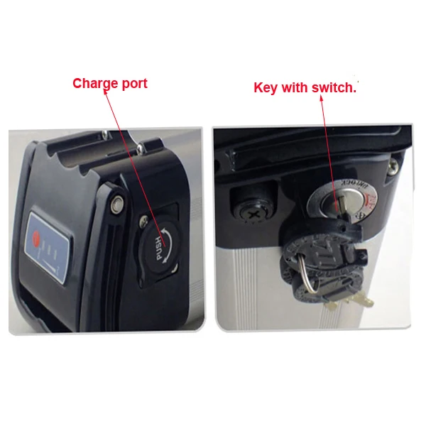 Top Silver Fish Aluminium Case eBike battery 24V 15Ah Electric Bike battery for Bafang 8Fun E-Bike motor 6