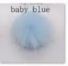 Помпон для девочек, заколки для волос, аксессуары и клипсы для волос, однотонный бант с меховым помпоном, детские заколки, заколки, головной убор, 1 пара, GR119 - Цвет: baby blue