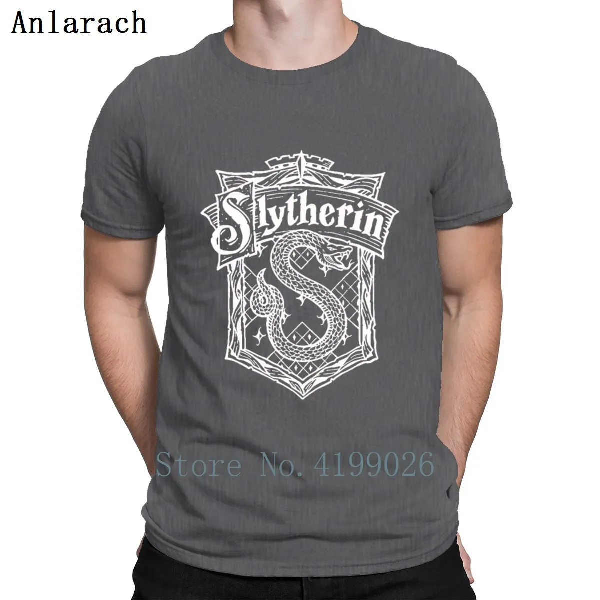 New Design Slytherin Crestes T Shirt Funny Casual Character Unisex Spring Autumn Round Collar Cotton Standard Anti-Wrinkle Shirt