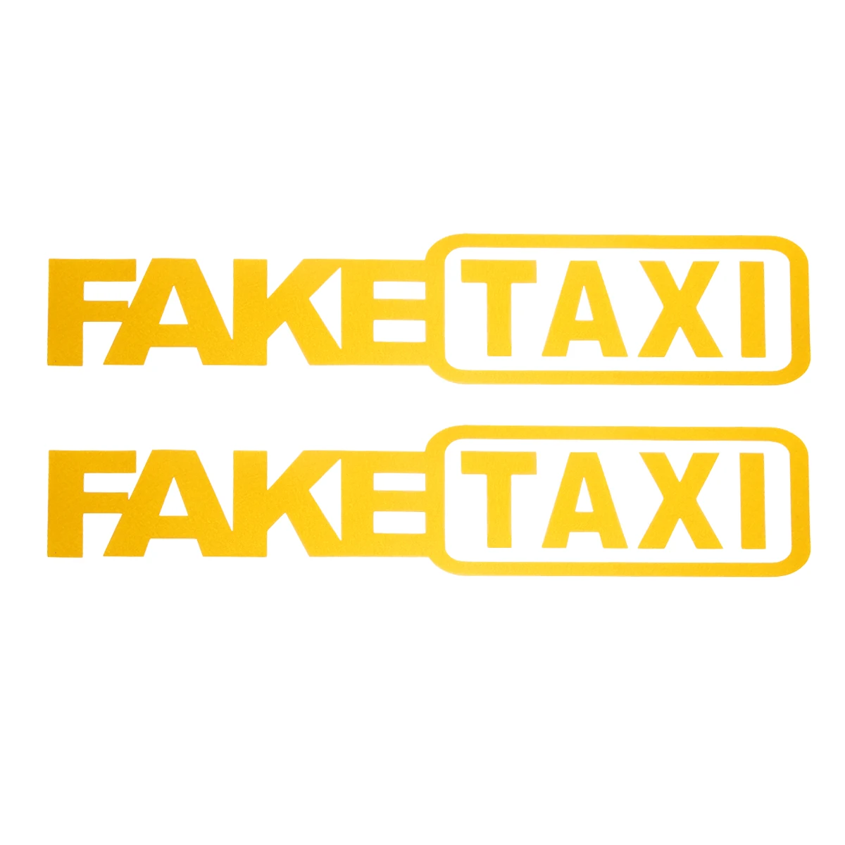 Car Styling 2Pcs FAKE TAXI Car Stickers Reflective Stickers Funny Window Vinyl Decals Self Adhesive Emblem Car Stickers