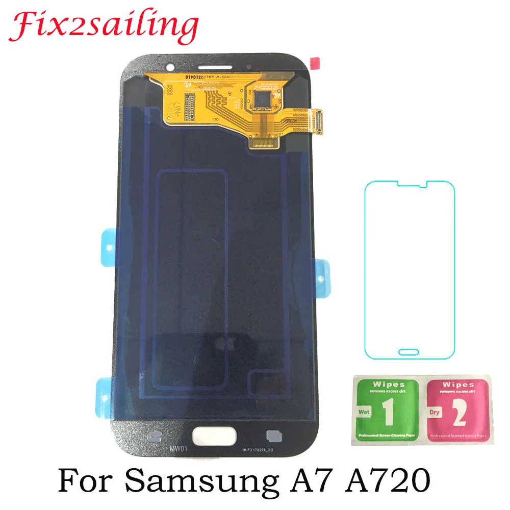 

Super AMOLED LCD Display For Samsung Galaxy A7 2017 A720 A720F A720M LCD Display Touch Screen Digitizer Assembly Replacement