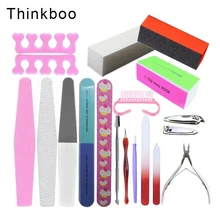 18 шт./компл. DIY инструмент для дизайна ногтей Губка для подачи палочки для отодвигания кутикулы Уход за ногтями ноготь шлифовальный напильник наконечник для маникюра педикюр YY-0263