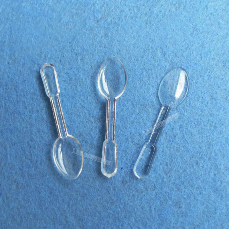 0.1g plastic measuring scoop small transparent spoon 18