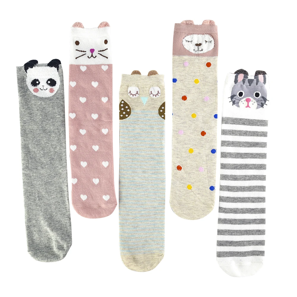 

5 Pair/lot Kids Stocking Cute Cartoon Stockings for Girls Creative Baby Stockings Tights Toddler Pantyhose For 2-10 Years