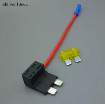 

shhworldsea 50 - mid Add A Circuit Fuse Tap Piggy Back Standard Blade Fuse Holder ATO ATC 12v 24v ACU with 20A Fuse