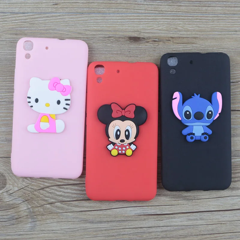 

Cute Cartoon Silicone Case for Huawei Y6ii CAM-L32 Y6II Compact Cases Stitch Hello Kitty Minnie Cat Soft TPU Phone Cover