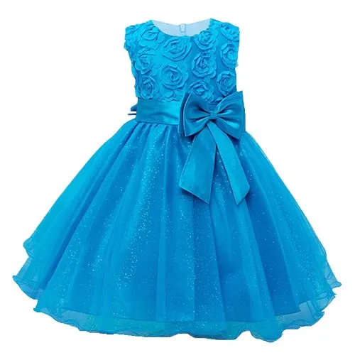 Платья для девочек; одежда; летнее платье для девочек; детское платье подружки невесты; свадебное платье; элегантная одежда для детей; платье принцессы; vestidos - Цвет: blue