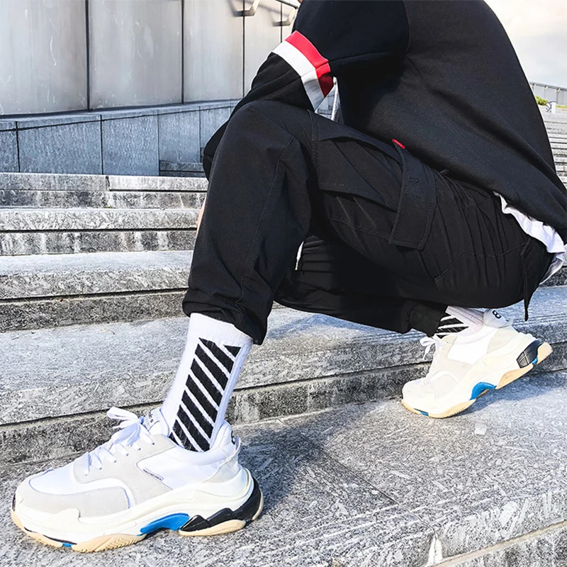 Korean version of the small foot cone type black casual pants free ironing youth versatile overalls trousers free shipping