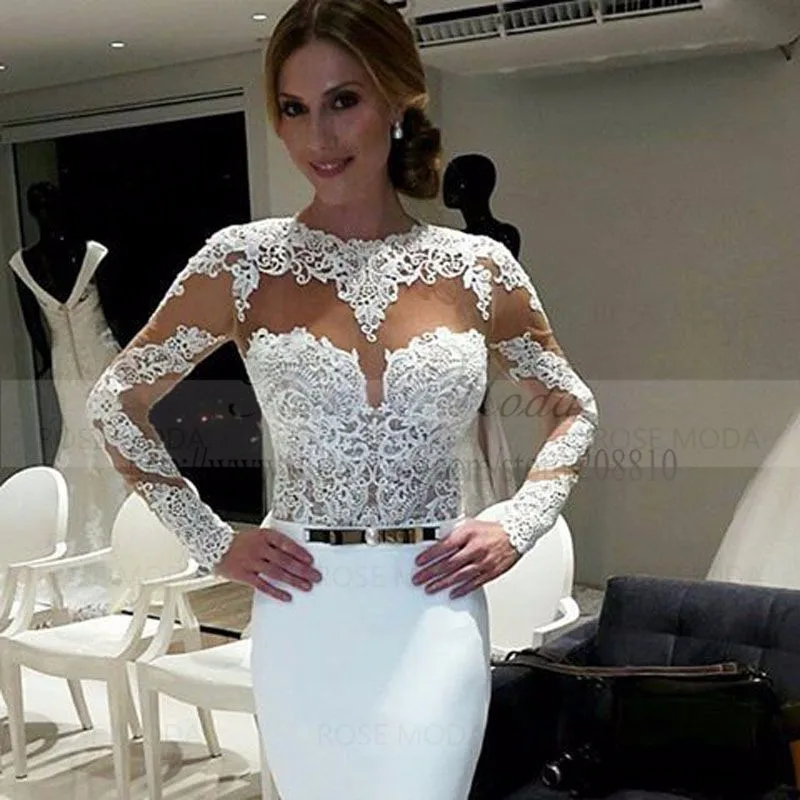 long sleeves wedding dressd