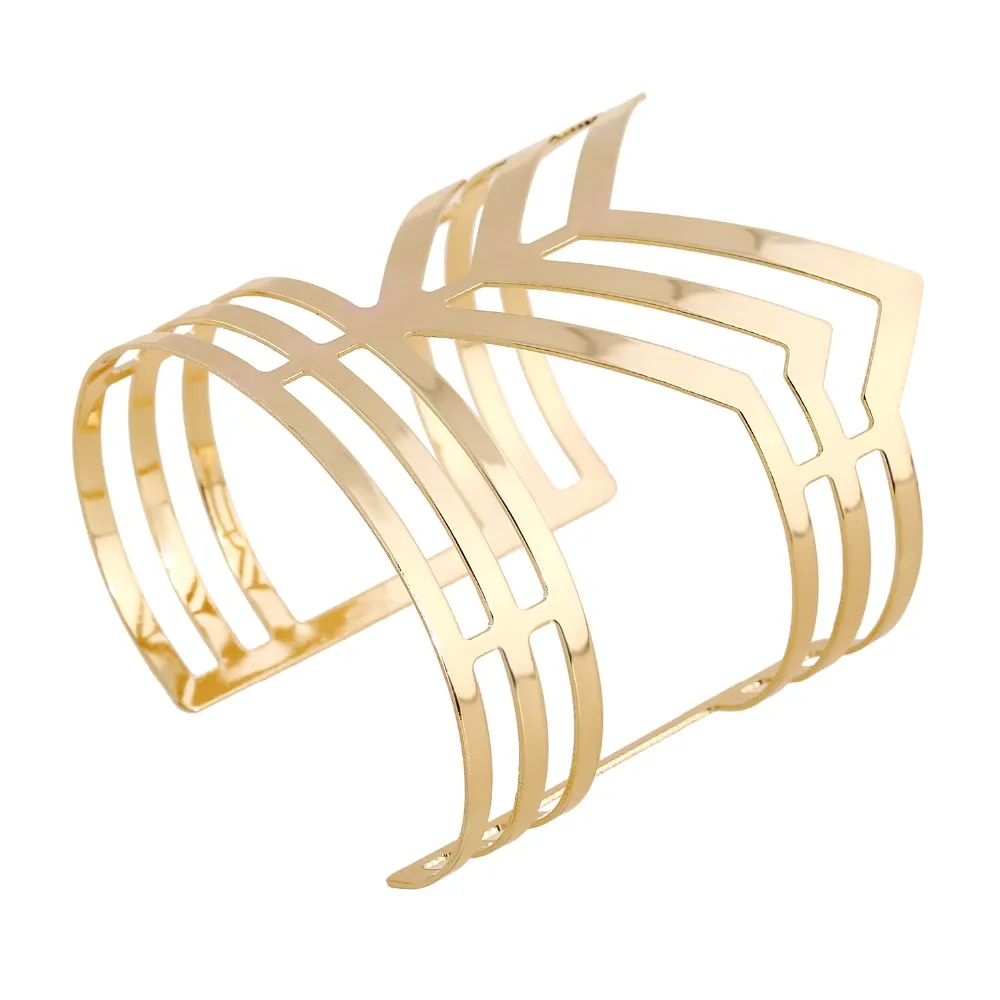 19 Designs Simple Geometric Style Pop Punk Metal Bracelet Bangles - Jbr2*