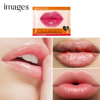 

IMAGES Lip Gel Mask 5pcs Care Hydrating Repair Remove Lines Blemishes Lighten Lip Line Collagen Mask Lip Color To Moisturize