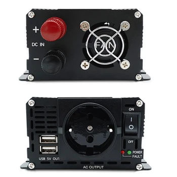 1500 W/2000 W อินเวอร์เตอร์พลังงานแสงอาทิตย์ DC 12 V to AC 220 V 230 V แรงดันไฟฟ้า Converter EU ซ็อกเก็ตรถบุหรี่ไฟแช็กปลั๊กอุปกรณ์เสริมอัตโนมัติ 1