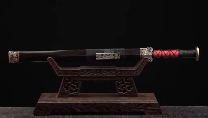 

Fully Hand-made Chinese Sword Han Dynasty Damascus Folded Steel Oil Quenched Mini Blade Sword hand fine polished