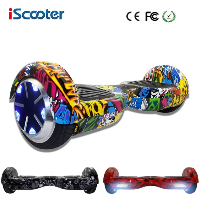 Cheap Cool Hoverboard Colorful Electric Hover Board 2Wheel Self Balance Electric Scooter With LED 7inch Smart  Skateboard Free Shiping