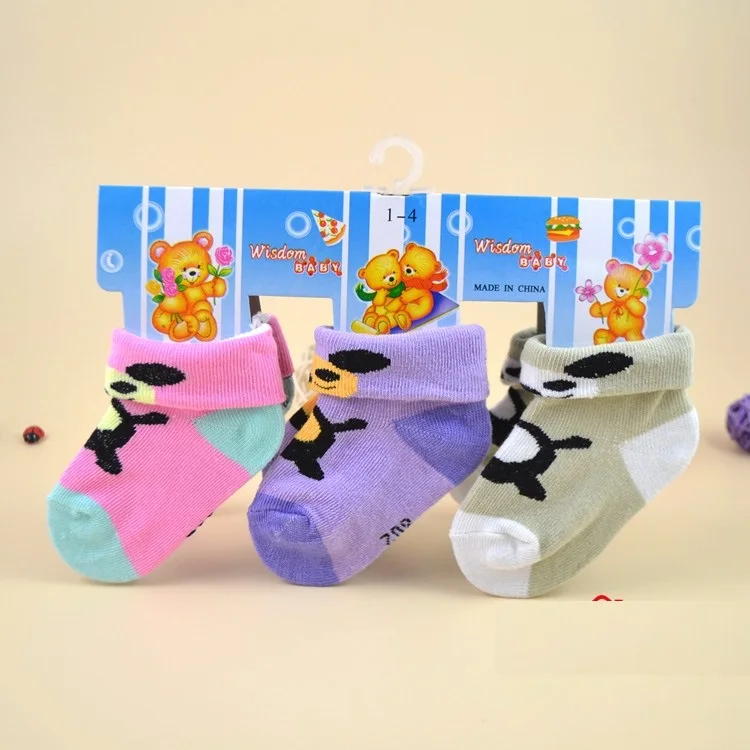 Hooyi/3 пары носков для малышей нескользящие носки для новорожденных, детская обувь для девочек, комплект из 3 предметов, От 0 до 12 месяцев Нескользящие тапочки для мальчиков хлопковые колготки - Цвет: 2