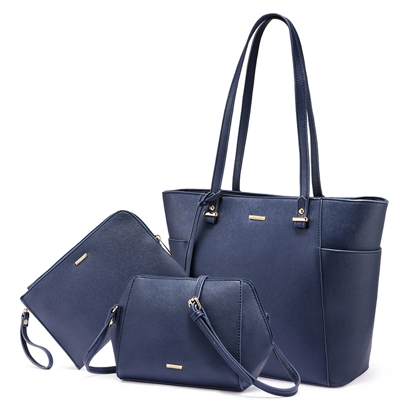 

LOVEVOOK handbag women 3 set shoulder crossbody bags female clutch bag ladies messenger bags big tote high quality composite bag