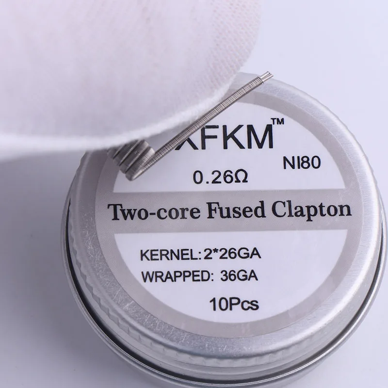 XFKM NI80 нихромовая Высококачественная готовая катушка для электронной сигареты RDA RTA RBA RDTA атомайзер нагревательный провод - Цвет: 2xin 026