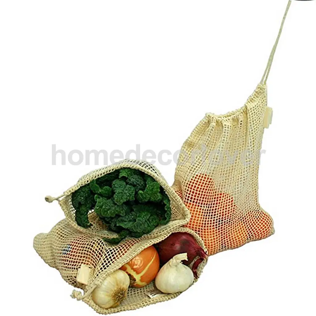 Mesh Shopping Beach Bag Grocery Bags Fruit Vegetable Travel Basket Green