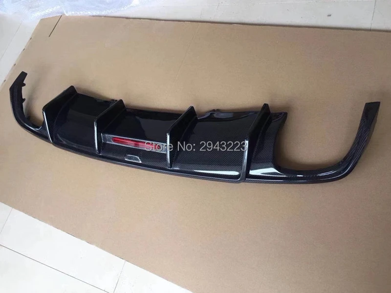 For Audi A4 Sline S4 A4 B9 Sedan 4Door- Carbon Fiber Rear Diffuser Bumper Spoiler Guard Protector Skid Plate Cover