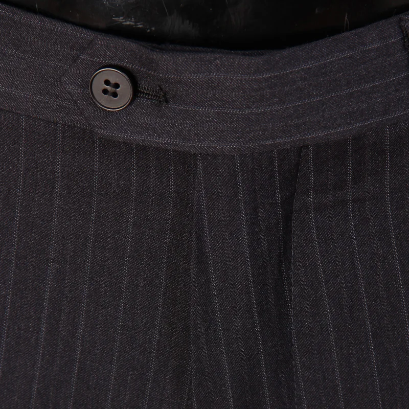 Свадебное платье бренд костюм брюки мужские хорошего качества брюки мужские прямые офисные мужские в полоску черный костюм брюки CBKZ024