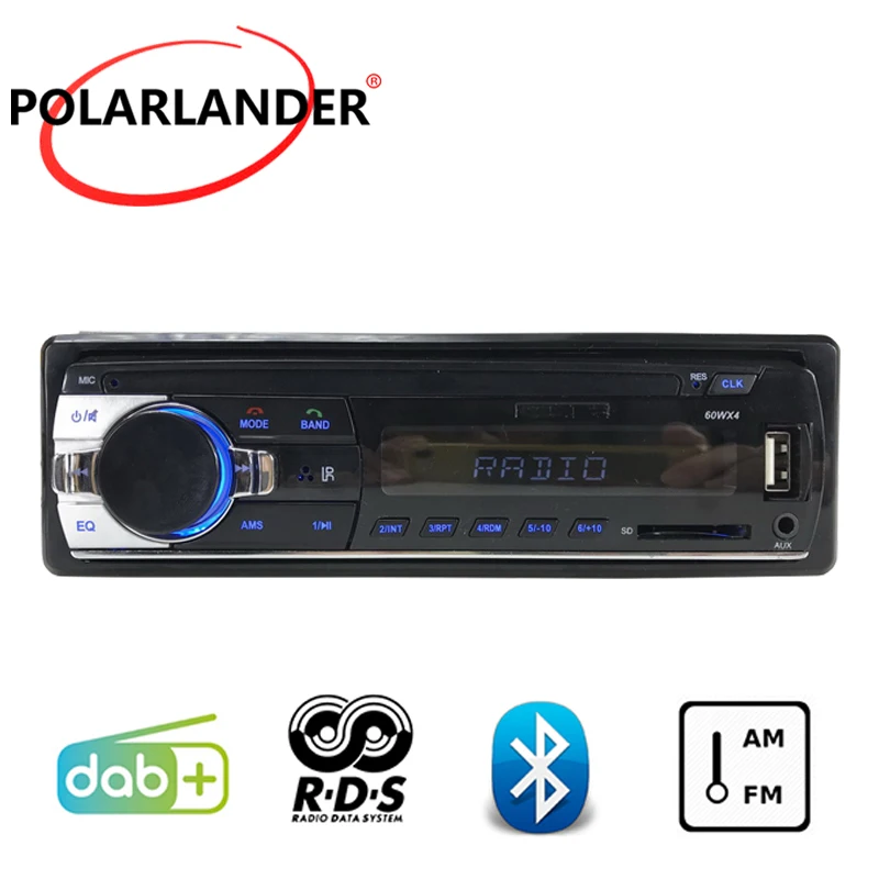 Авторадио с ЖК дисплеем 1 DIN Bluetooth автомобильное радио стерео RDS разъем для USB и SD