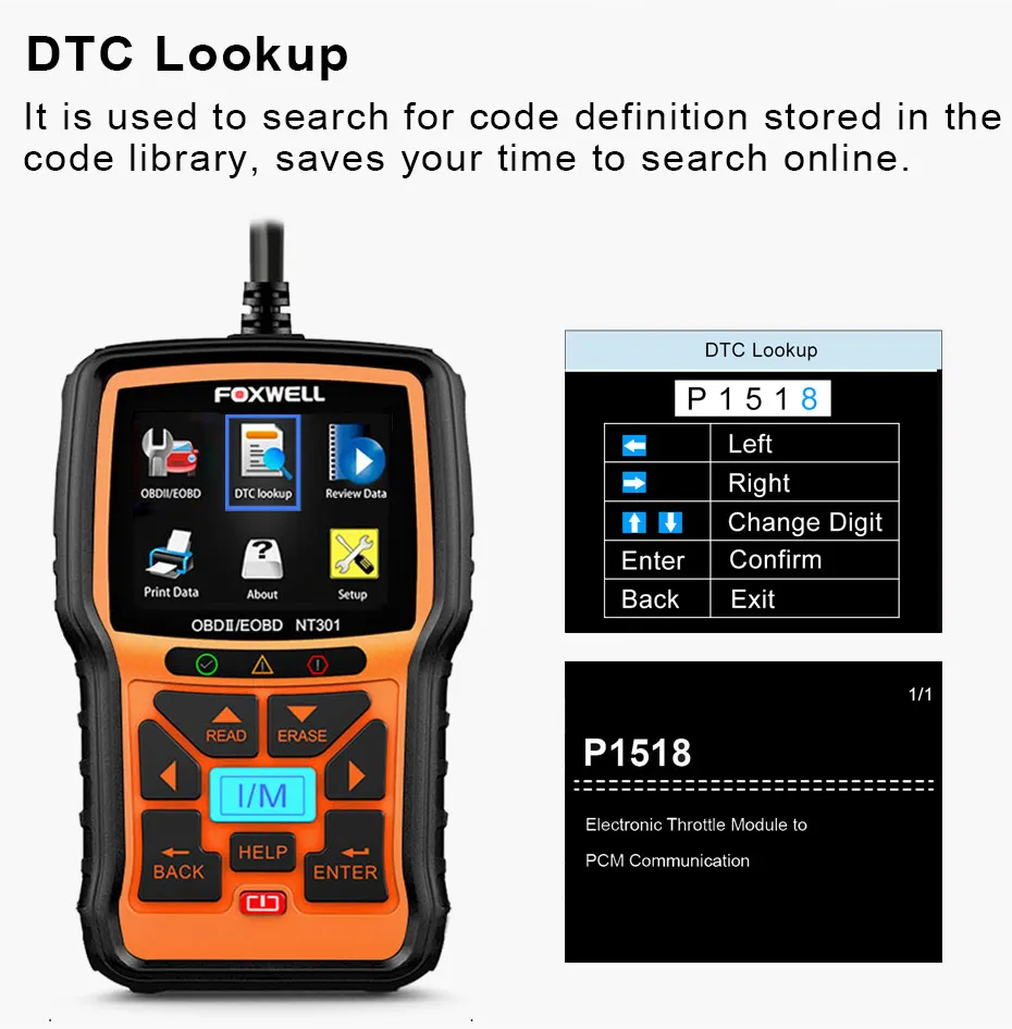 Vauxhall Mokka X OBD2 Foxwell NT301 Car Code Reader Scanner Diagnostic