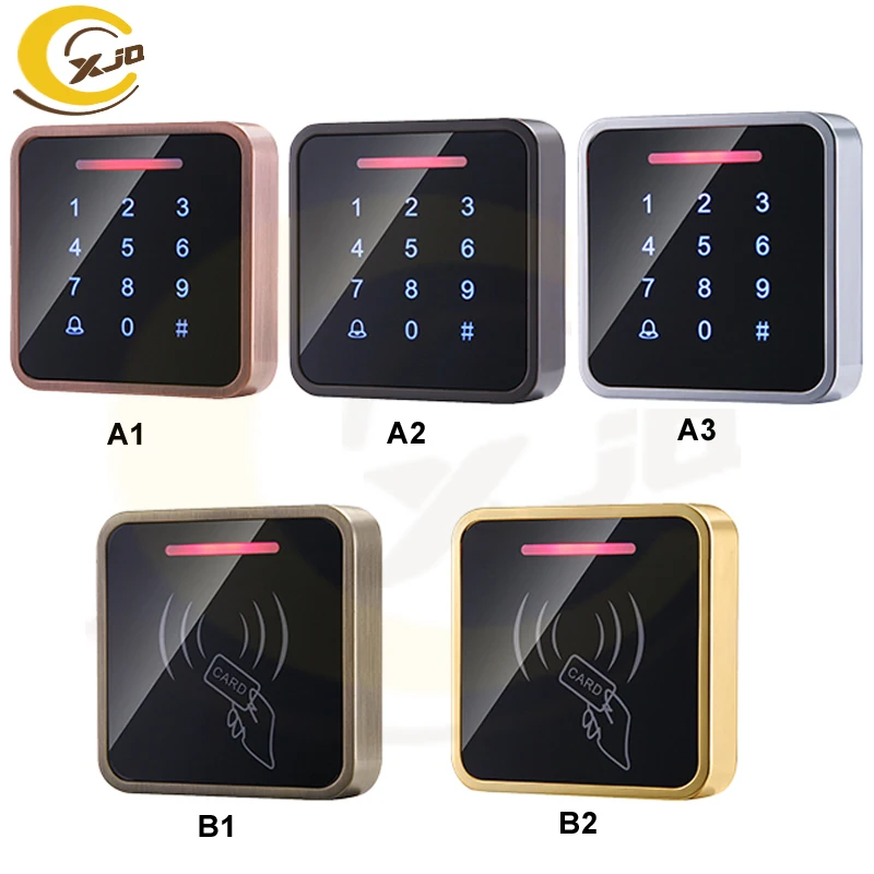 

XJQ 125KHZ RFID Metal Touch Screen Standalone Access Controller Proximity Card Access Control Keypad digital panel Card Reader