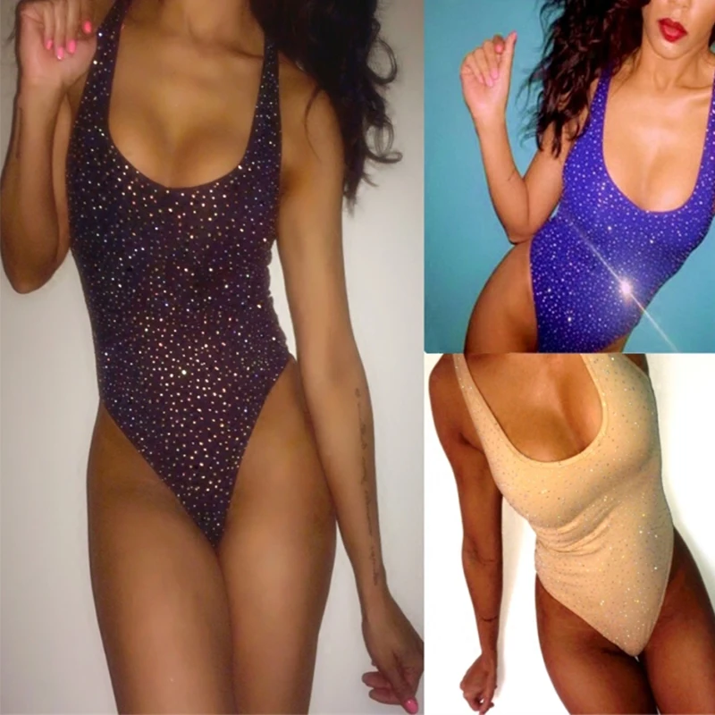 

Crystal Bodysuit Women Stretch Vest Sexy Jumpsuit Clubwear Djds Stage Outfits Pole Dance Dancewear Adults Rave Clothes DNV11325