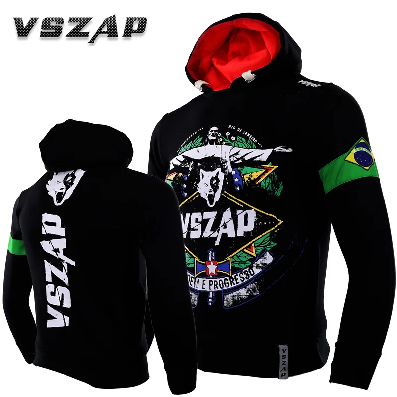 

VSZAP MMA Hoodie Muay Thai Fighting Hoodies fleece jacket Men Sweatshirts Unisex King Martial Art Coat hoody
