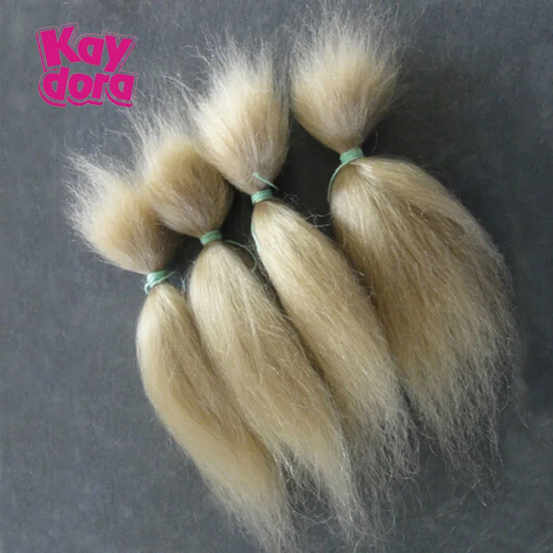 

15cm Reborn Doll Hair Doll Accessories Straight Soft Mohair For Reborn Baby Doll Brown Blond Color Hair 6inches 13g