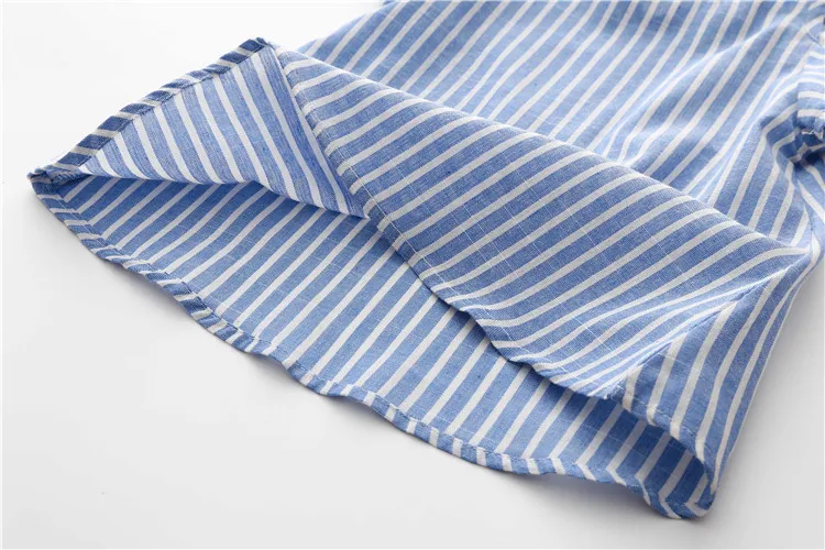 2018 Summer 2 3 4 6 8 10 Years Children Birthday Party Dance Prom Blue Stripe Little Kids Sexy Baby Girls Strap Princess Dress (6)