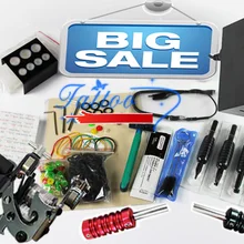 Профессиональные наборы для тату набор татуировки Электропитание 2 Лейнер орудия шейдер 50 трубки для игл тату Поставка PTK-916-6F