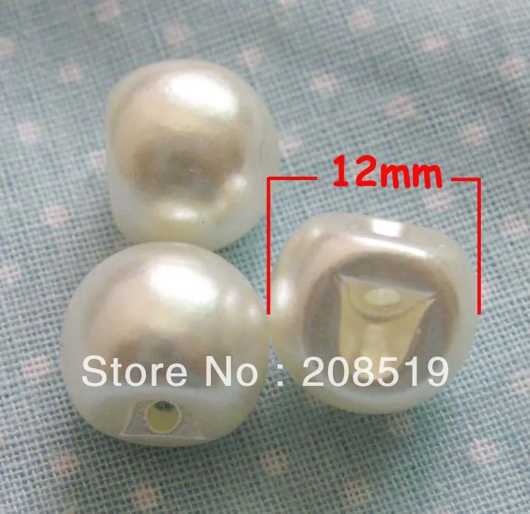 

NB0168 Fashion buttons 12mm pearl button 100pcs pearl white(ivory) bulk buttons