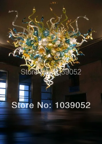 Chihuly Style Flush Mount Crystal Chandelier Elegant Lighting Fixture
