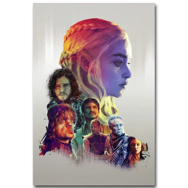Game Of Game of Thrones Art Silk Fabric Poster Print 13×20 inch TV Series Jon Snow Daenerys Stormborn Picture for Wall Decor 07