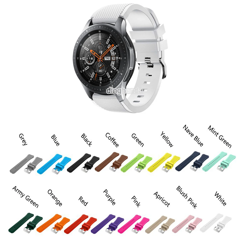

Soft Silicone Watch Band Strap for Samsung Galaxy Watch 46mm Colorful Replacement Wrist bands strap for galaxy smart watch hot