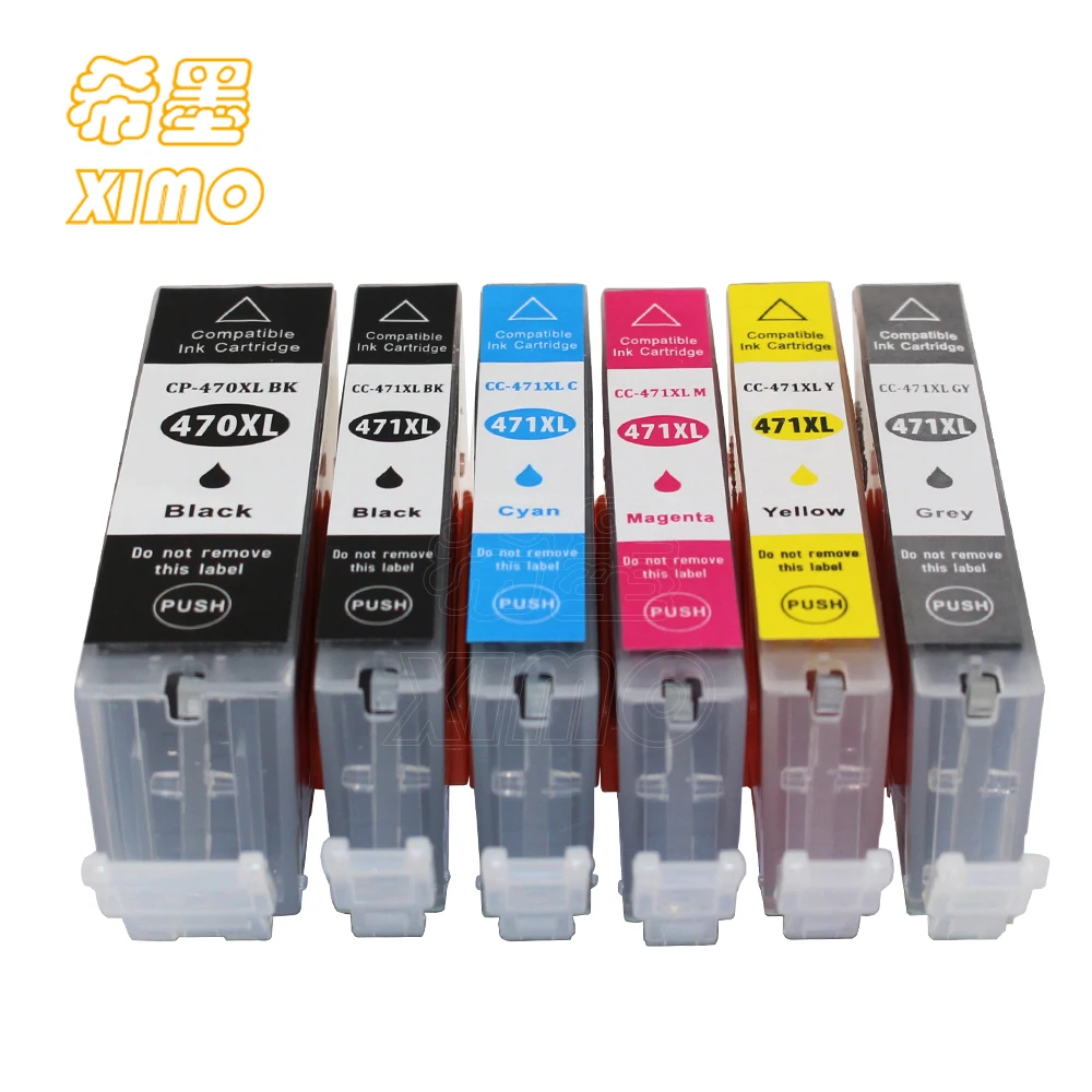 XIMO 6 пакет PGI-470 CLI-471 Замена чернильный картридж для принтера Canon принтерам PIXMA MG7740 MG6840 MG5740 TS9040 TS8040 TS6040 TS5040