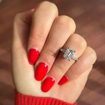 

Huitan Luxury Midi Knuckle Ring 2019 Classic Cubic Zirconia Geometric Engagement Wedding Women Ring Band Hot Selling Trends