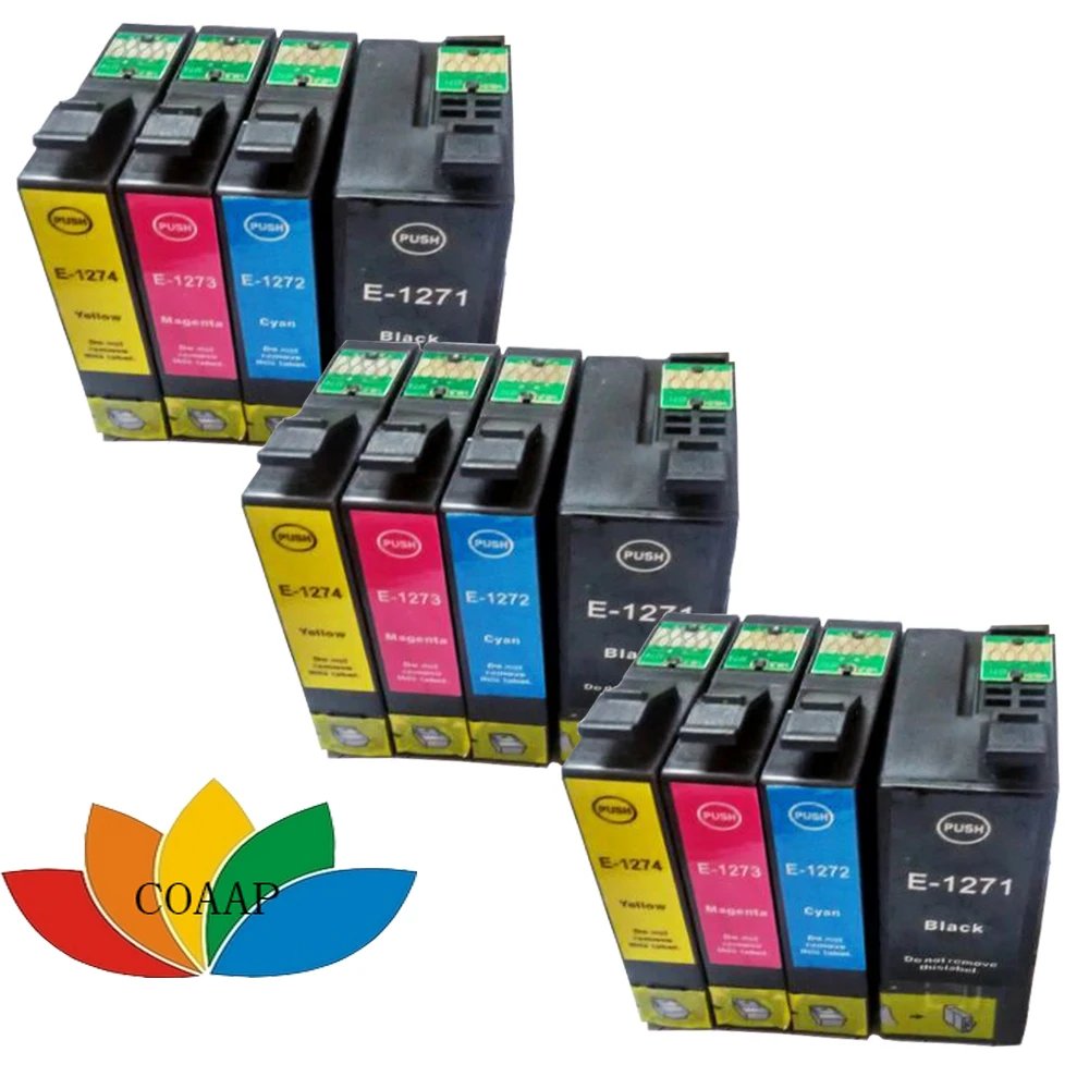 12 x Compatible ink cartridges for Epson NX 625 530 Workforce 60 545