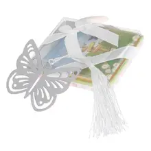 Металлические бабочки кисточкой Закладка подарки на свадьбу, день рождения Художественный альбом Марка Офис школа Papelaria канцелярские товары Аксессуары