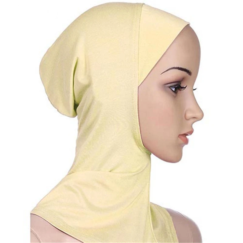 

Newest Soft Muslim Full Cover Inner Hijab Cap Islamic Underscarf Neck Head Bonnet Hat 94GZ