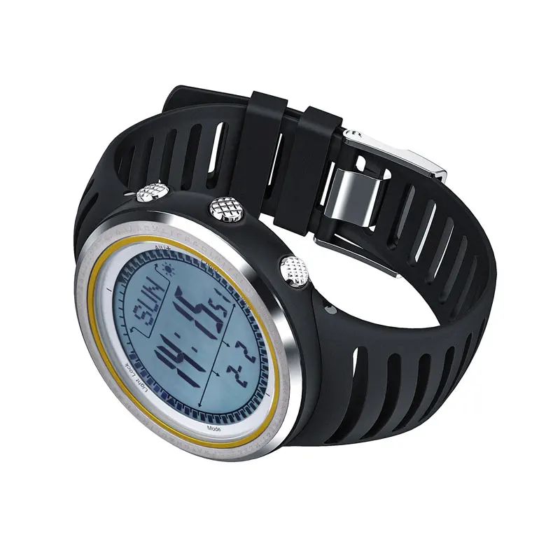 Free Shipping Original 25mm Black Silicone Rubber Watch Strap Waterproof Sports Watch Band For WristsWatch Sunroad FR802 FR720