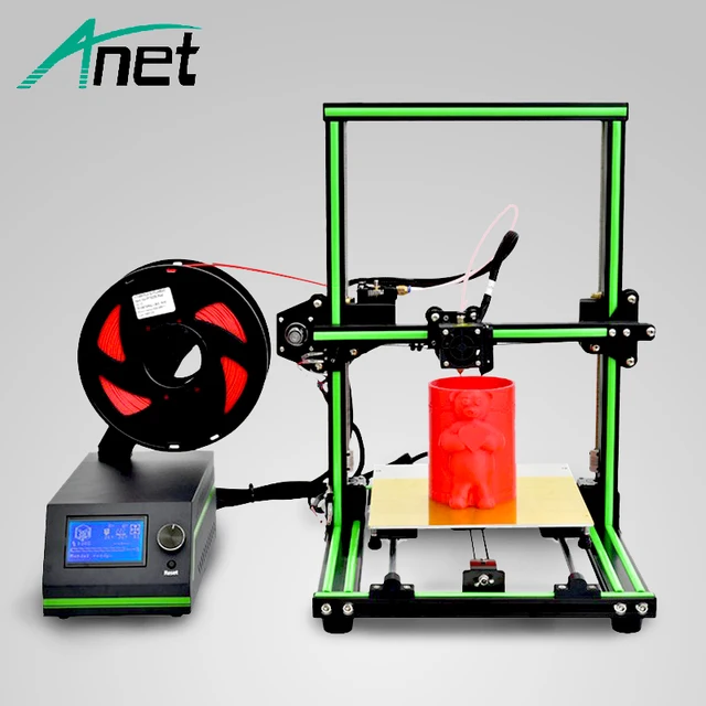 Cheap Anet E10 3D Printer Easy Assembly Aluminum Frame DIY Kit Quality Hotbed LCD Screen 0.4mm Nozzle Send By CDEK Moscow Warehouse