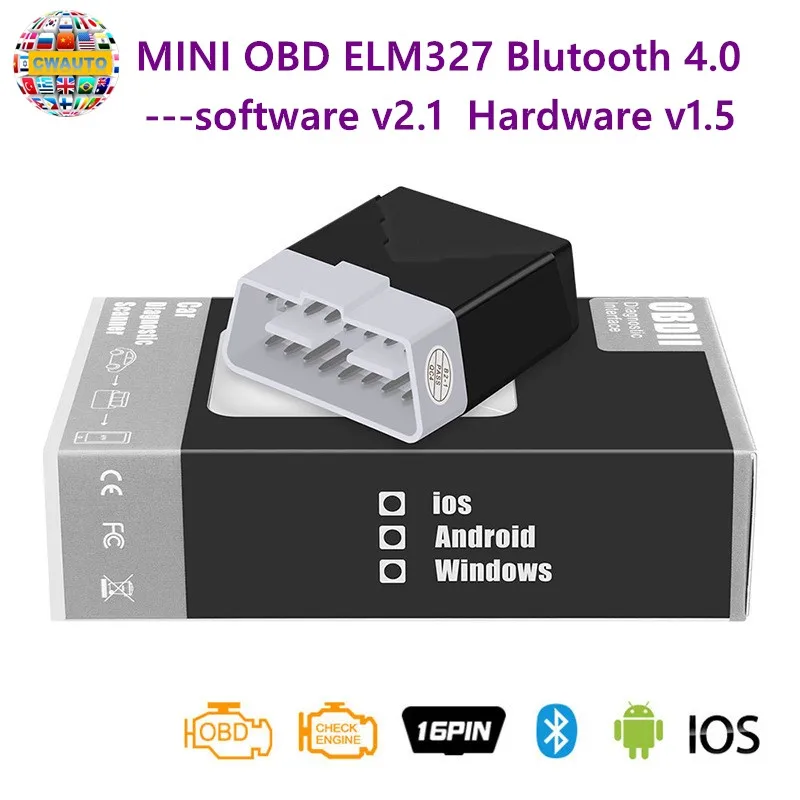 

Mini OBD2 ELM327 Bluetooth 4.0 Scanner for Multi-brands CAN-BUS Software V2.1 Hardware v1.5