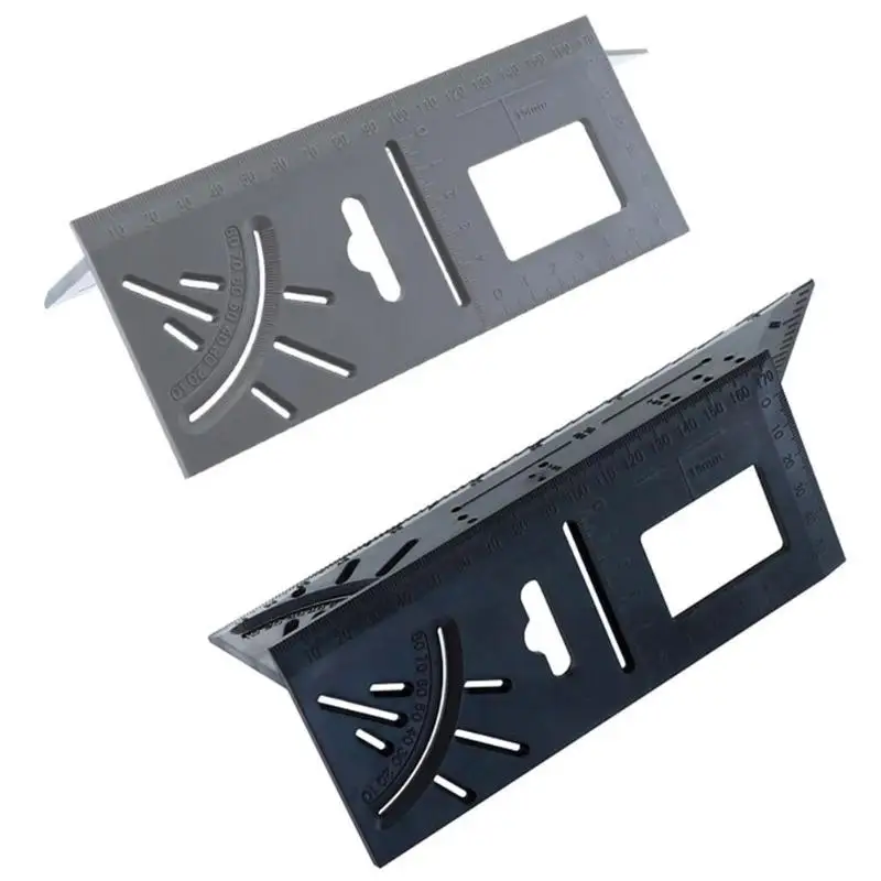 

Woodworking Ruler Square Layout Miter 45+90 Degree Metric Measuring Gauge