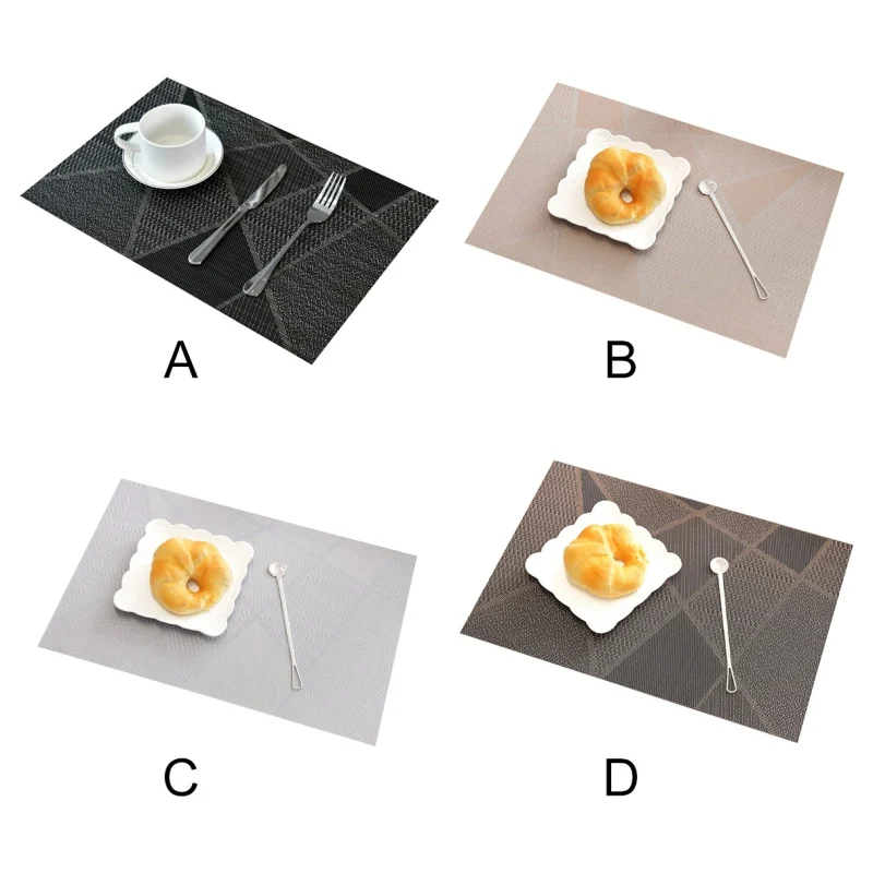 

Anti-Slip Heat Insulation Placemats Washable Coffee Mats Heat Resistant Kitchen Tablemats For Dining Table